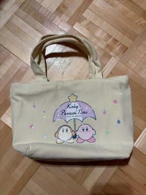 Kirby Parasol Time Canvas Tote Bag - Cream